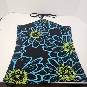 Mostaza Black Floral Top Sleeveless Women Lace Tank Size XL